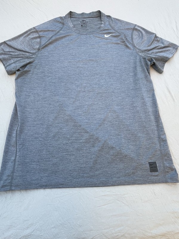 Nike Pro Shirt Men 2XL Gray Performance Pickleball Gym Active Comfort Outer gallery