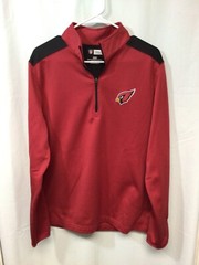 Arizona Cardinals (NFL Teal Apparel) Red M Long Sleeve Polyester 1/4 Zip UA