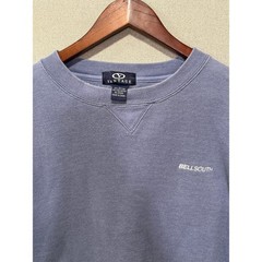 VTG Bellsouth Crewneck Sweatshirt Mens L Blue Waffle Knit Vantage pre AT&T era