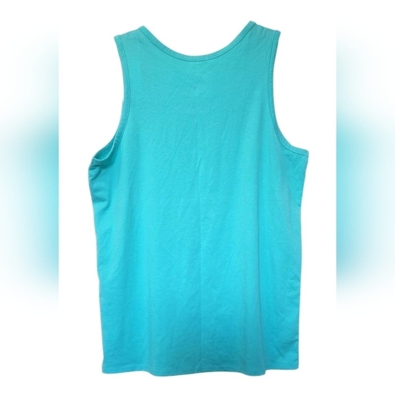 Teal Tank Top with Wide Straps and Relaxed Fit gallery