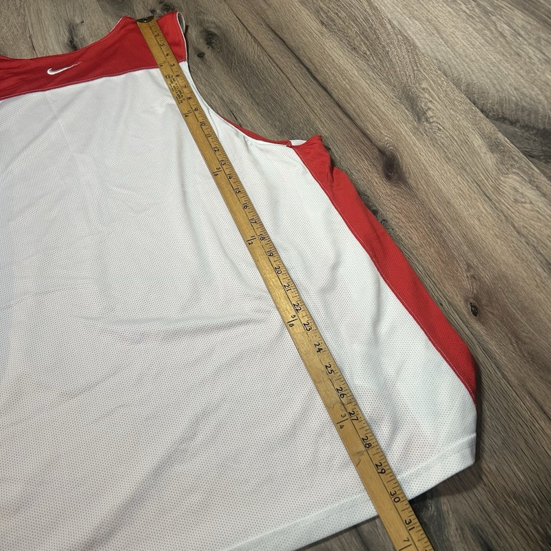 Nike Vintage 90s Reversible Practice Jersey Red Grey Swoosh Logo XL gallery