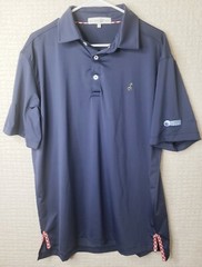 Bald Head Blues Men’s L Blue Golf Polo Short Sleeve Shirt Pro-Am Sleeve Logo