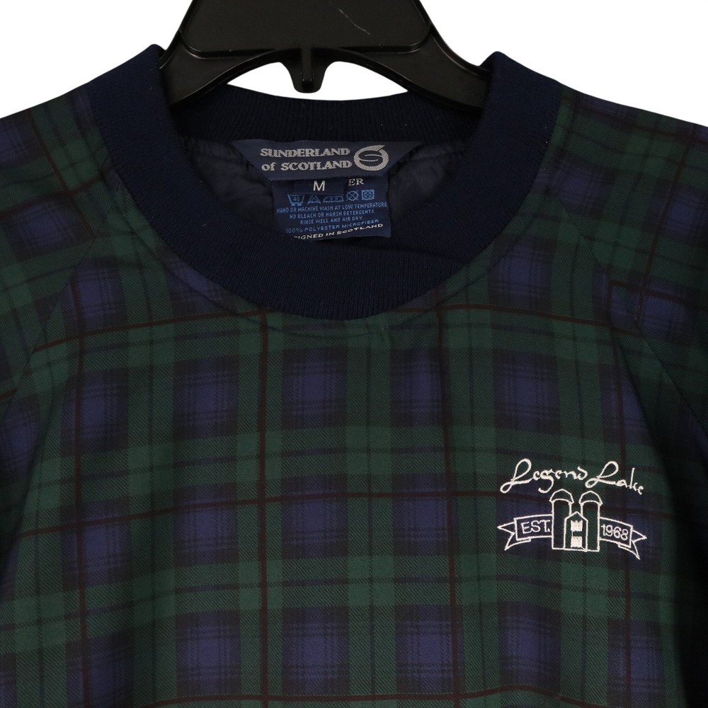 Vintage Sunderland of Scotland Legends Lake Windbreaker Mens M Blackwatch Plaid