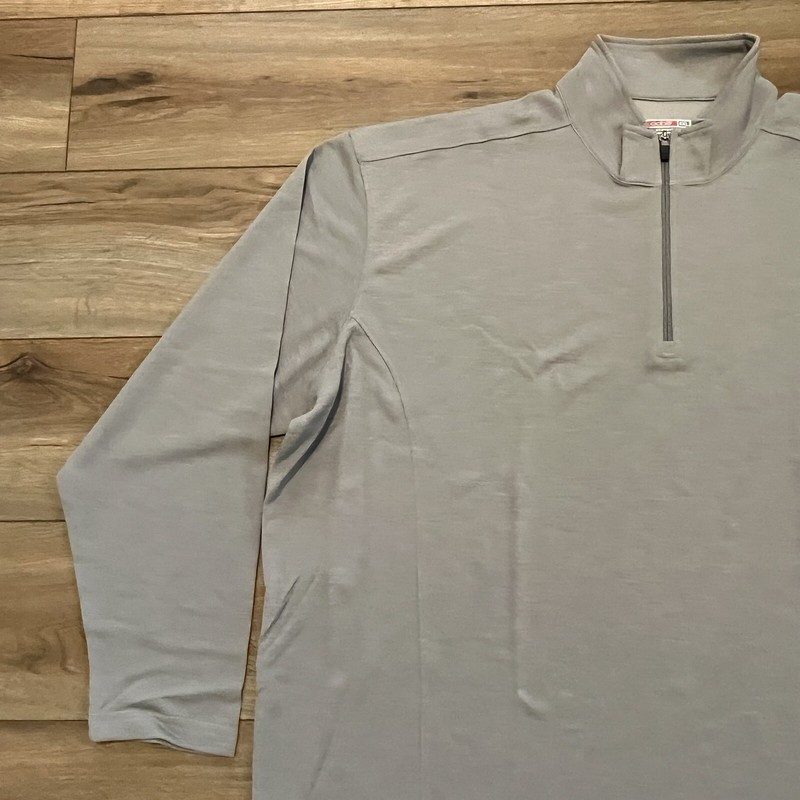 Men's OOBE Davis 1/4 Zip Pullover SZ 4XL Silver Gray Hydrovent Polyester gallery