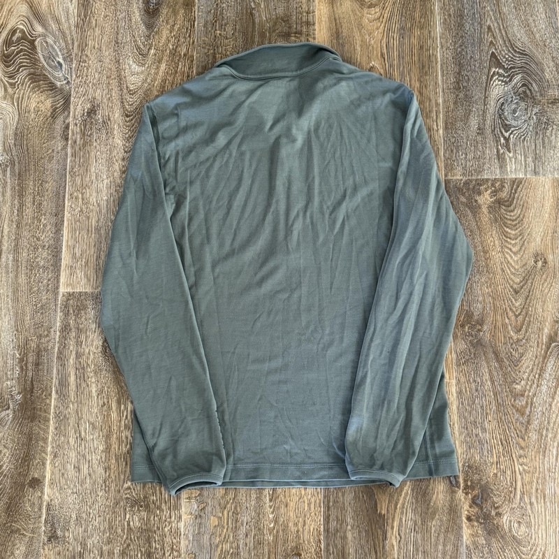 NOBULL 1/4 Zip Pullover Mens Medium Green Merino Wool Long Sleeve Athletic gallery