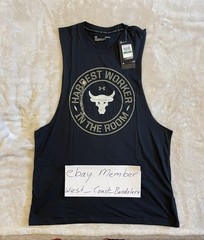 LOOK! NWT Under Armour Project Rock Men’s Large Sleeveless Tank Top