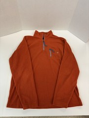 Southern Marsh 1/4 Zip Pullover Fieldtec Mens Large Waffle Knit Brunt Orange