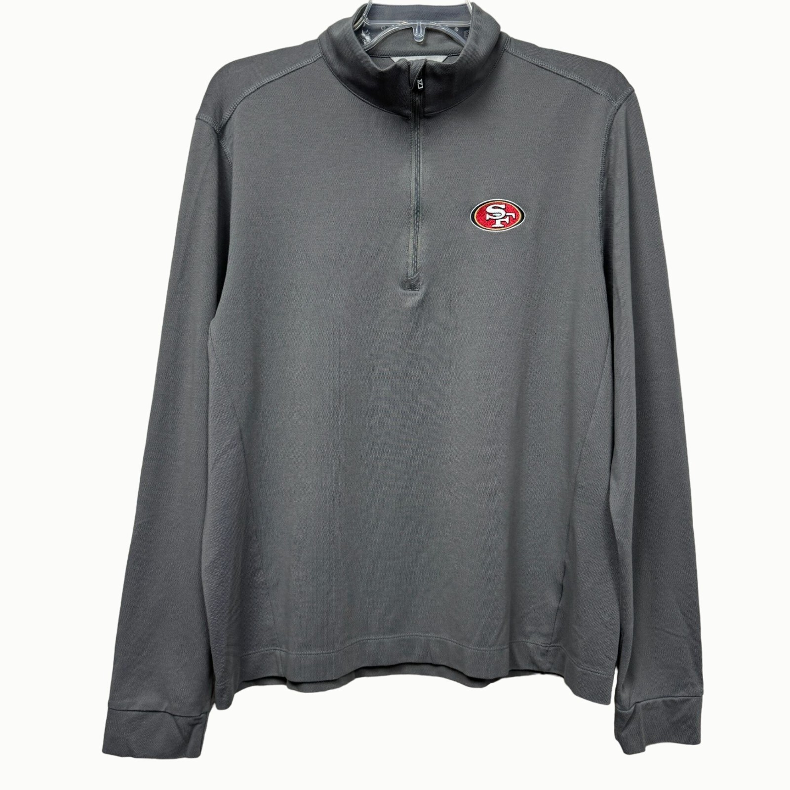 Cutter & Buck DryTec San Francisco 49ers Gray 1/4 Zip Pullover Shirt M gallery
