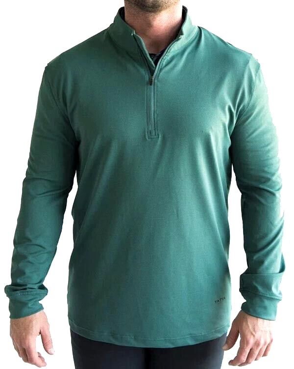 YATTA GOLF 1/4 ZIP LONG SLEEVE PULLOVER SAGE GREEN XL