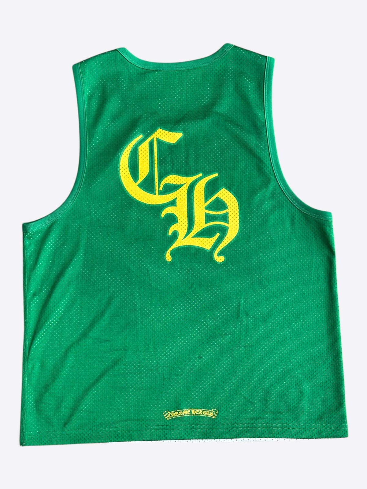 Chrome Hearts Green & White Logo Reversible Mesh Jersey gallery