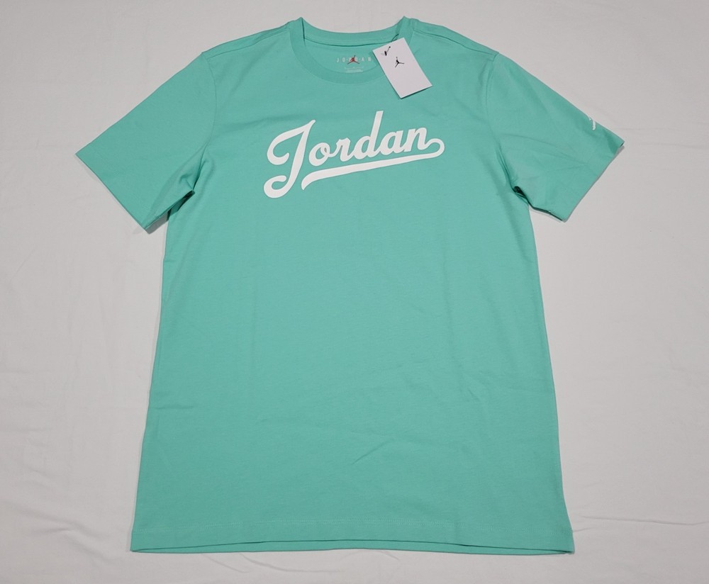 Nike Air Jordan Cursive Logo North Carolina UNC Shirt FN5958-349 SZ Medium