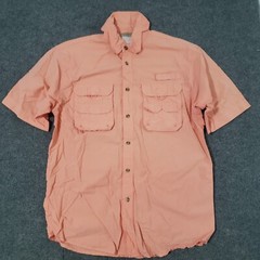 rugged earth outfitters button UP shirt M fishing outdoors multi pocket vented
