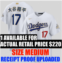 2026 GOLD COLLECTION DODGERS NIKE SHOHEI OHTANI KANJI STADIUM JERSEY SZ MEDIUM