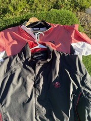 3 FootJoy Men half sleeve quarter zips and 1 under armour. Emerald Bay logos