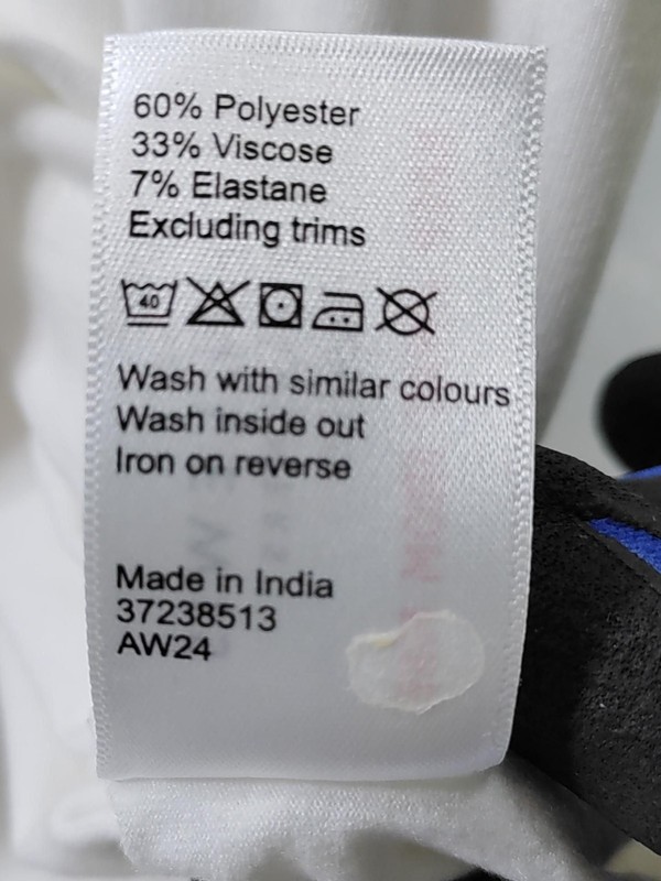 John Lewis Men's T-Shirt M White Polyester with Viscose, Elastane Basic gallery