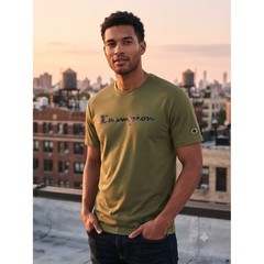Champion Mens XL Olive Green Camo Logo Performance T-Shirt T6063G Activewear