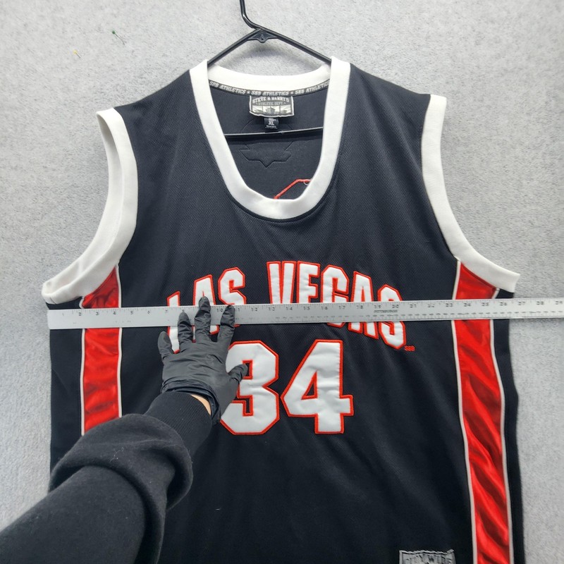 Steve & Barry's Jersey Mens XL Black Mesh Basketball Tank Las Vegas 34 City Wide gallery