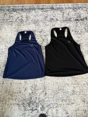 X2 Neleus Dry Fit Logo Muscle Mesh Tank Top Mens Gym Workout Black & Blue L