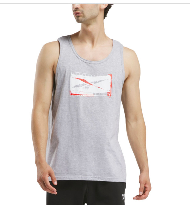 Reebok Men's Graphic Tank Top - Heather Grey Size 2XL gallery