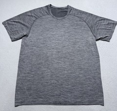 Lululemon Shirt Men’s XL Metal Vent Tech Grey Short Sleeve Performance Train