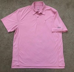 Izod PerformX Mens Breast Cancer Pink Ribbon Golf Polo Shirt Size L/G