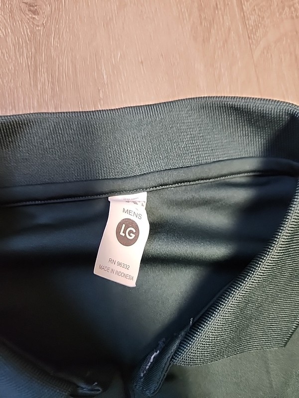 USMC Academy Harlingen Texas Logo Green Lightweight Polo Shirt Mens Large gallery