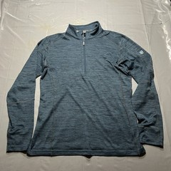 Kuhl Alloy Shirt Mens Medium Blue Quarter Zip Pullover Baselayer Outdoor Hiking