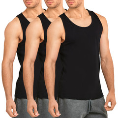 3 Pack Men’s Tank Tops Premium Cotton Heavyweight Muscle Tanks Sleeveless Tops