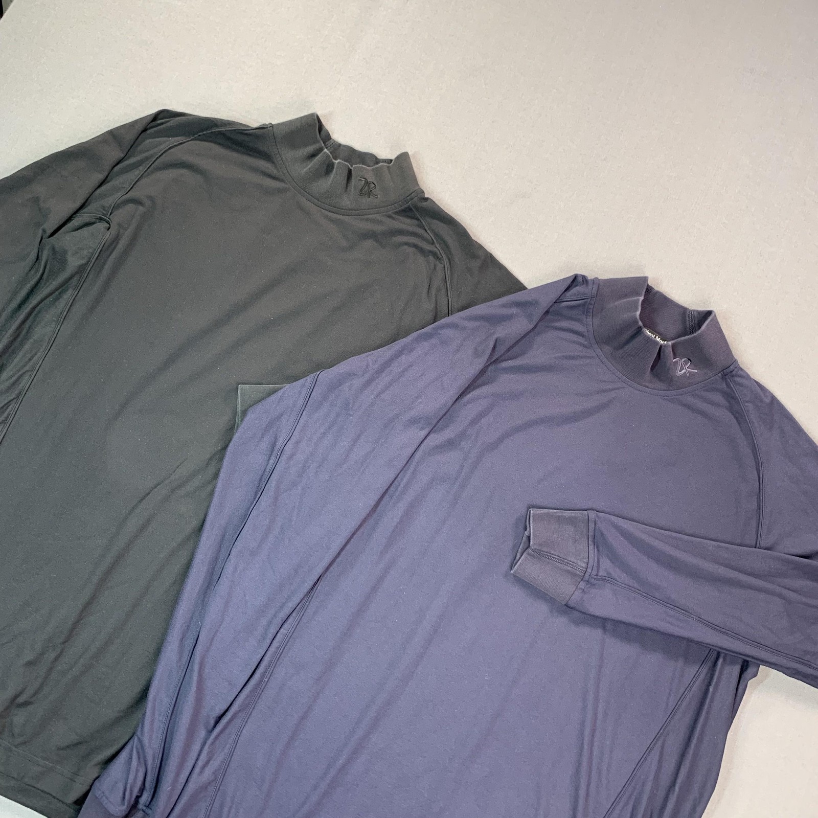 Zero Restriction Shirt Mens Large Lot Of 2 T400 Ghost Mock LS Golf Black & Navy gallery