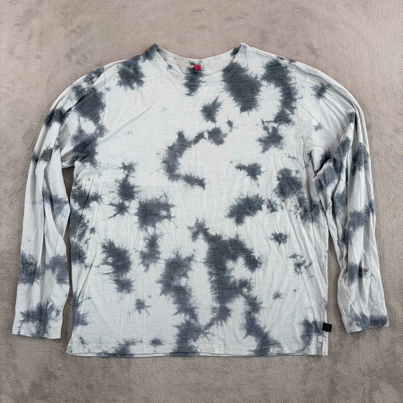 Lululemon Lab Merino Wool Blend Crew Shirt Vapor Asphalt Grey Graphite Tie Dye gallery