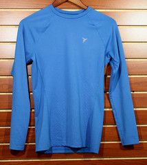 Old Navy Active Compression Shirt Mens M Blue Long Sleeve Crew Neck
