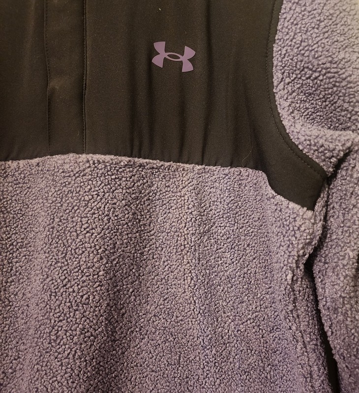 Under Armour Sherpa Sweater Fleece T-Snap Golf Purple Men's Medium Sport Leisure gallery