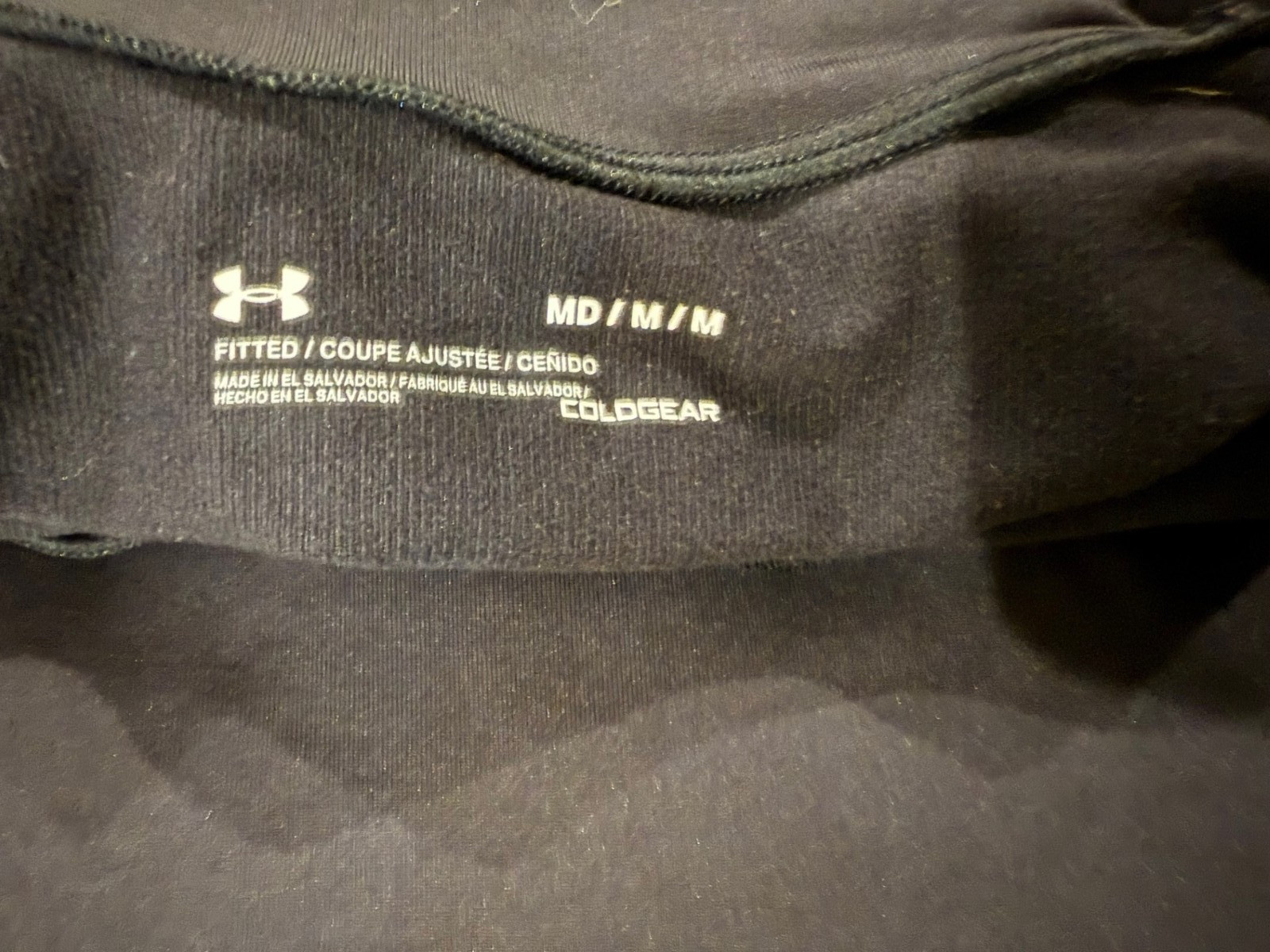 Under Armour Coldgear Shirt Men's size M Black Compression Mock Neck Running Gym gallery