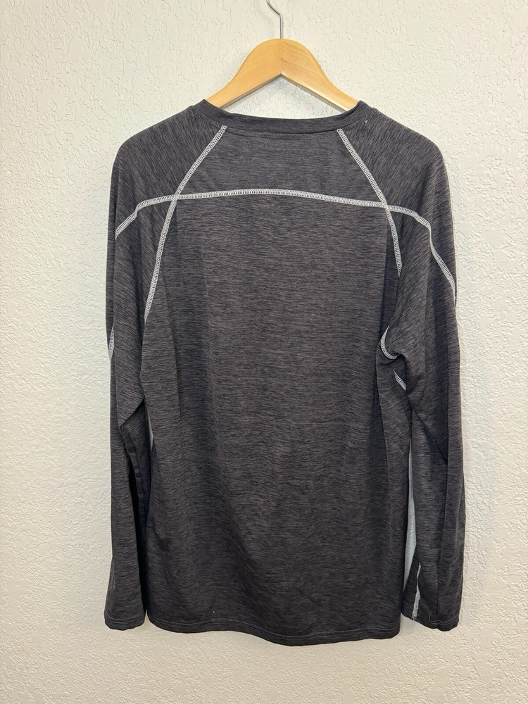 Medium REEBOK Men's Athletic Long Sleeve Shirt Grey