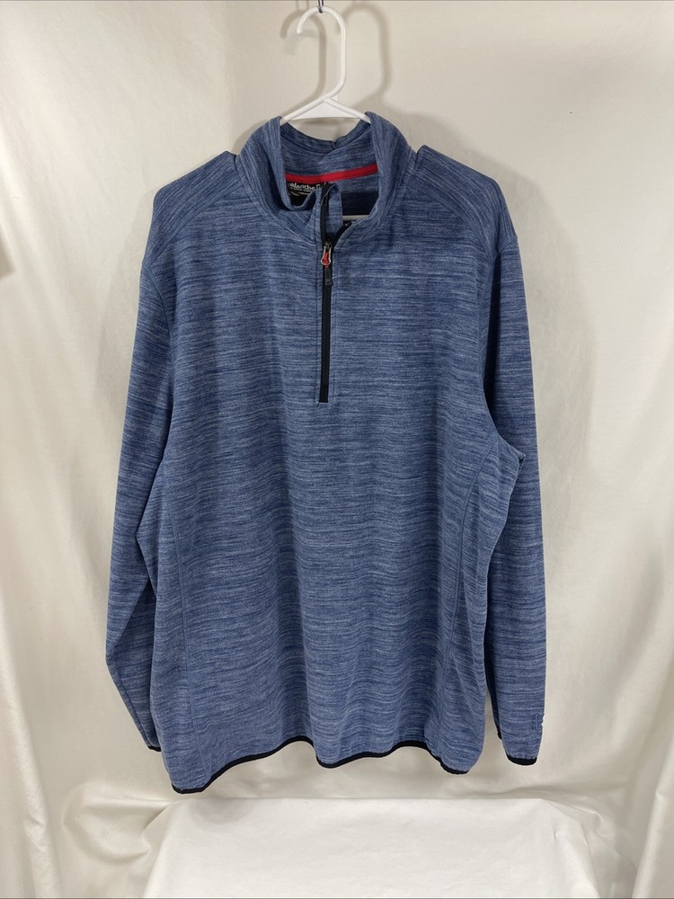 Avalanche Men's Quarter Zip Top Stand Up Pullover Blue | Size 2XL