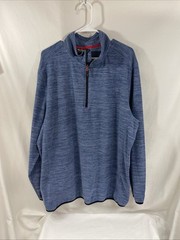 Avalanche Men’s Quarter Zip Top Stand Up Pullover Blue | Size 2XL