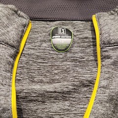 PGA TOUR Pro Series Men’s XL 1/4 Zip Mock Neck Pullover Heather Gray Yellow