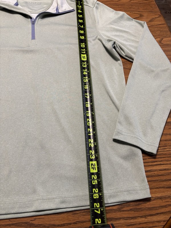 Maelreg Men's Performance 1/4 Zip Pullover Golf Long Sleeve, Light Green Size M gallery