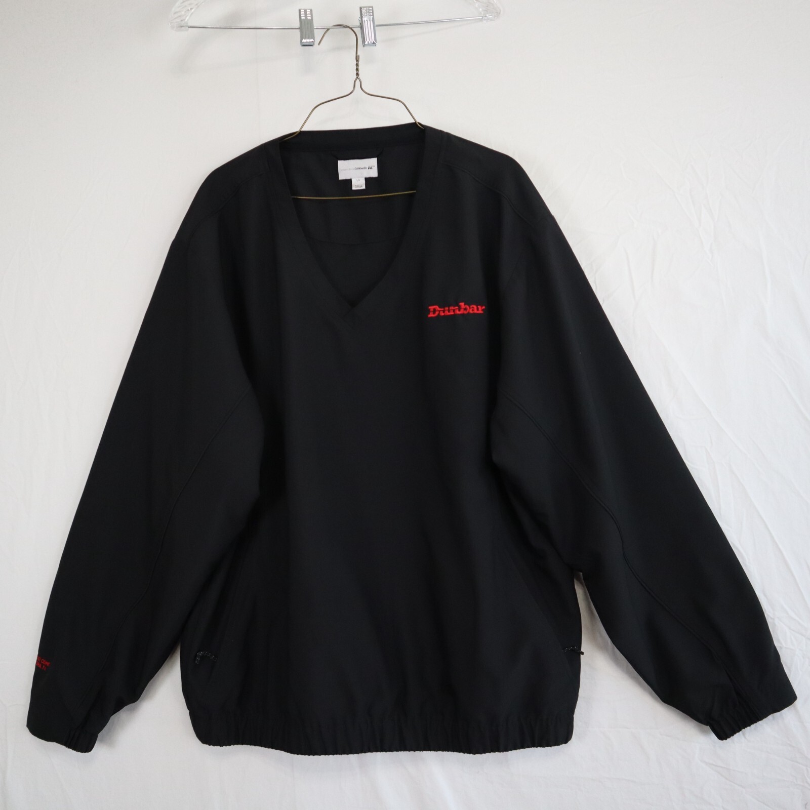 Cutter & Buck Pullover Mens Large WindTec Golf V-Neck Black Long Sleeve Dunbar gallery