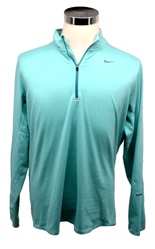 NIKE RUNNING 504606-385 Men's Element Dri-Fit 1/2 Zip Running Top SIZE LARGE gallery