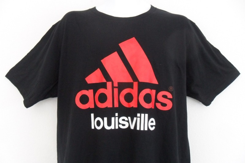 Adidas RaRe LOUISVILLE ESSENTIALS BADGE OF SPORT Logo Tee Shirt Classic Men sz L gallery