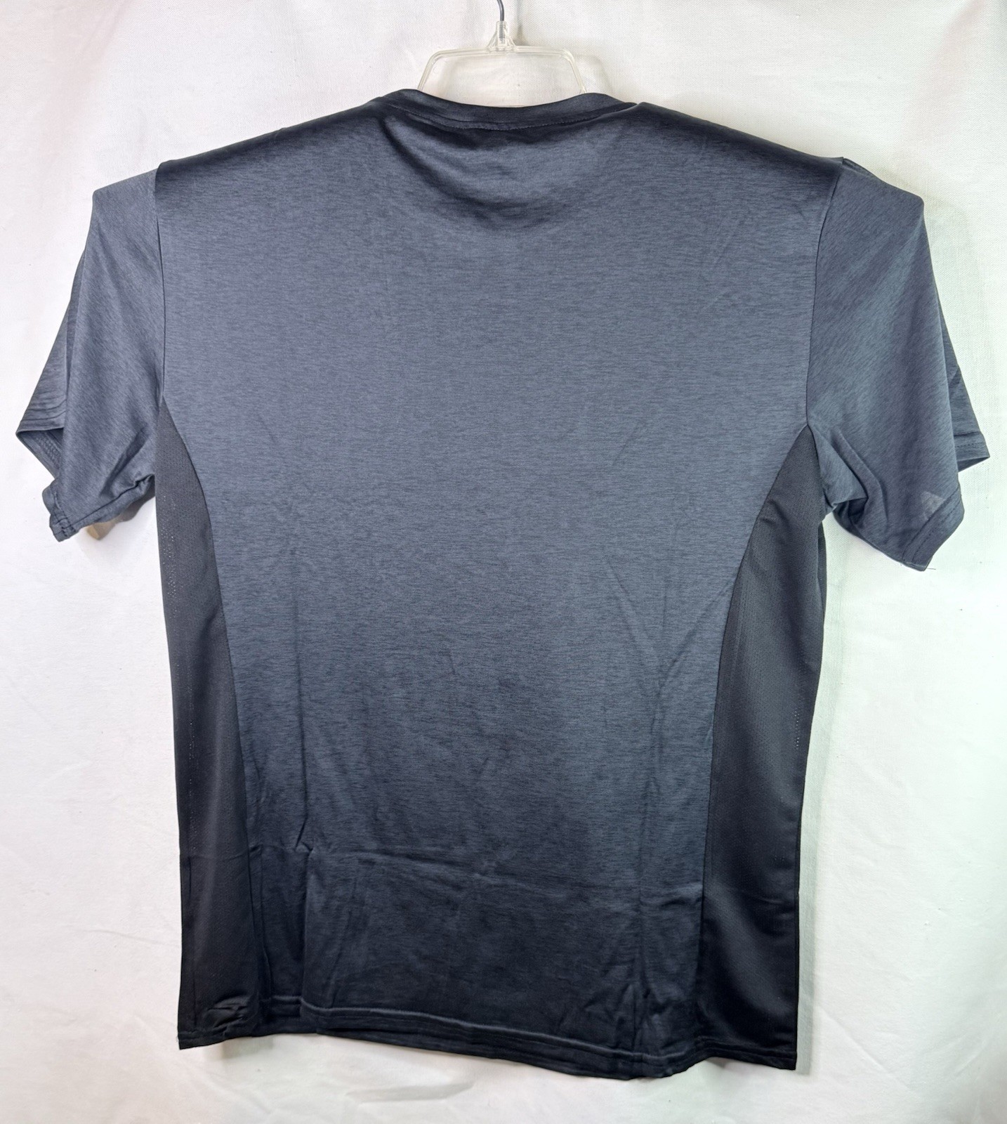 Men's Large Gray with Breathable insert Crew Neck Gym T-Shirt Brand New gallery