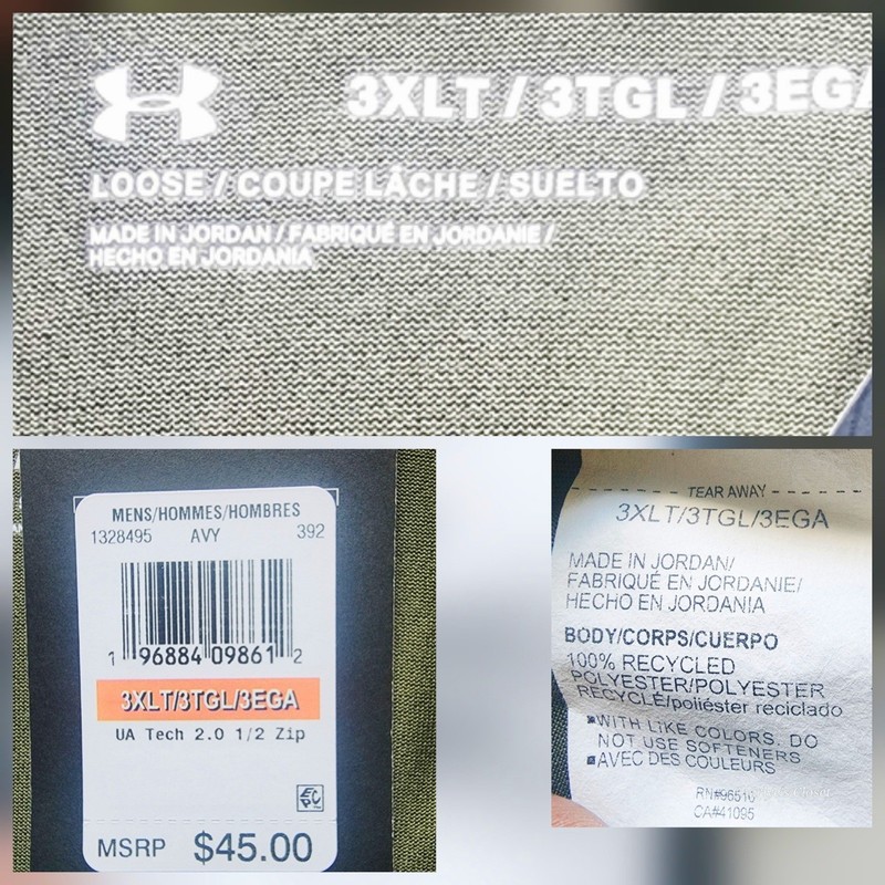 Under Armour UA Tech 2.0 1/2 Zip 3XLT Green NWT Long Sleeve Pullover 1328495 gallery