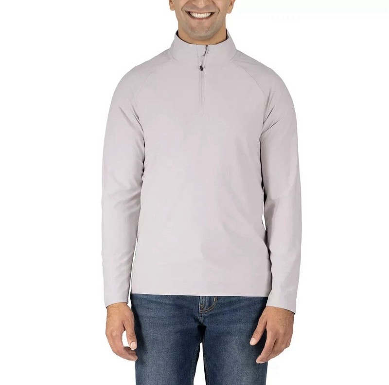 Gerry Men's Active Quarter Zip Regular Fit Top GRAY ~ XL gallery