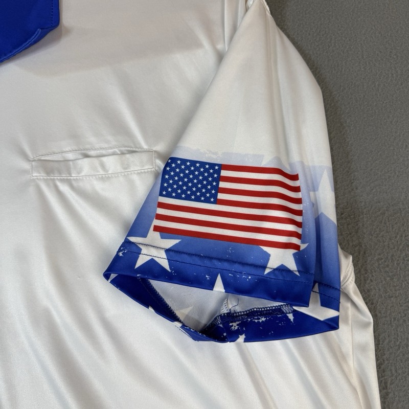 Monstah Dart Jersey USA Themed Mens XXL Red White & Blue Shooting Darts Bullseye gallery