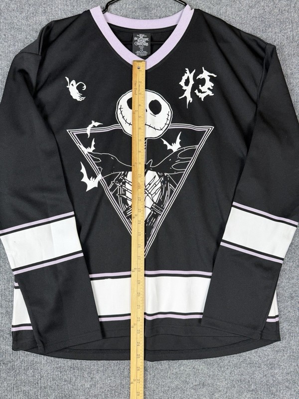 Unisex Nightmare Before Christmas Jack Skellington Hockey Jersey Size L gallery