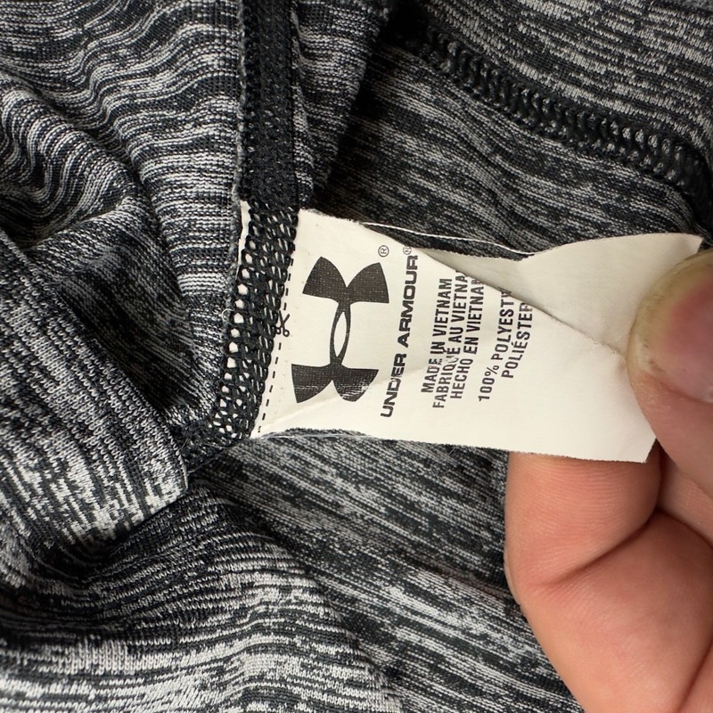 Under Armour Mens HeatGear 1/4 Zip Pullover Space Dye Gray Black 1264950 Large gallery