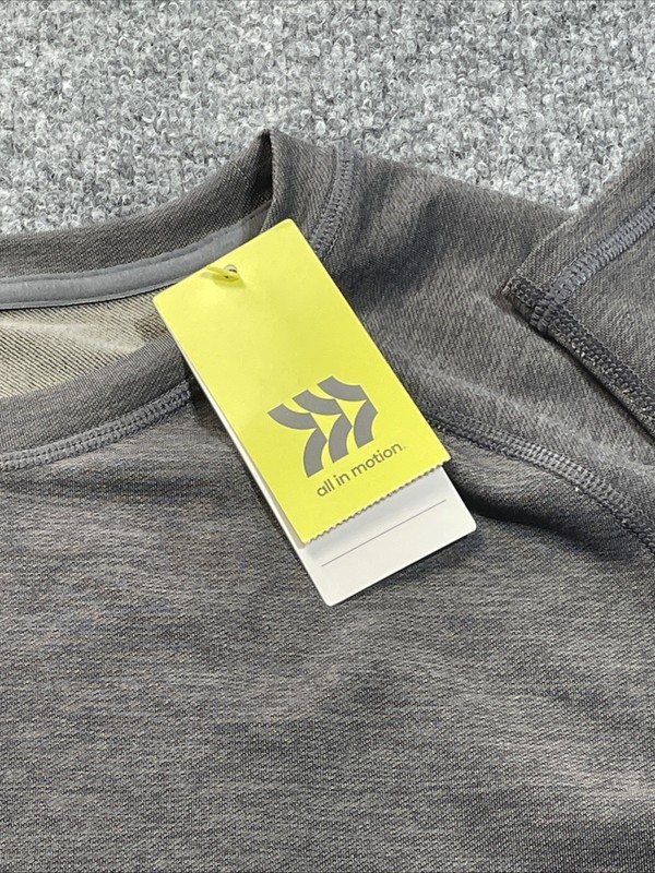 All in Motion Shirt Mens 2XL Fitted Cold Weather Mock Long Sleeve Athletic Gray gallery