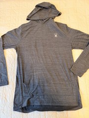 Spyder Active Men’s Long Sleeve Shirt Moisture Wicking, Brushed Lining, Size M