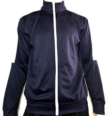 CLEARANCE, track jacket FOR MEN/WOMEN, NEW, Navy /WHITE, size MEDIUM, MADE USA.